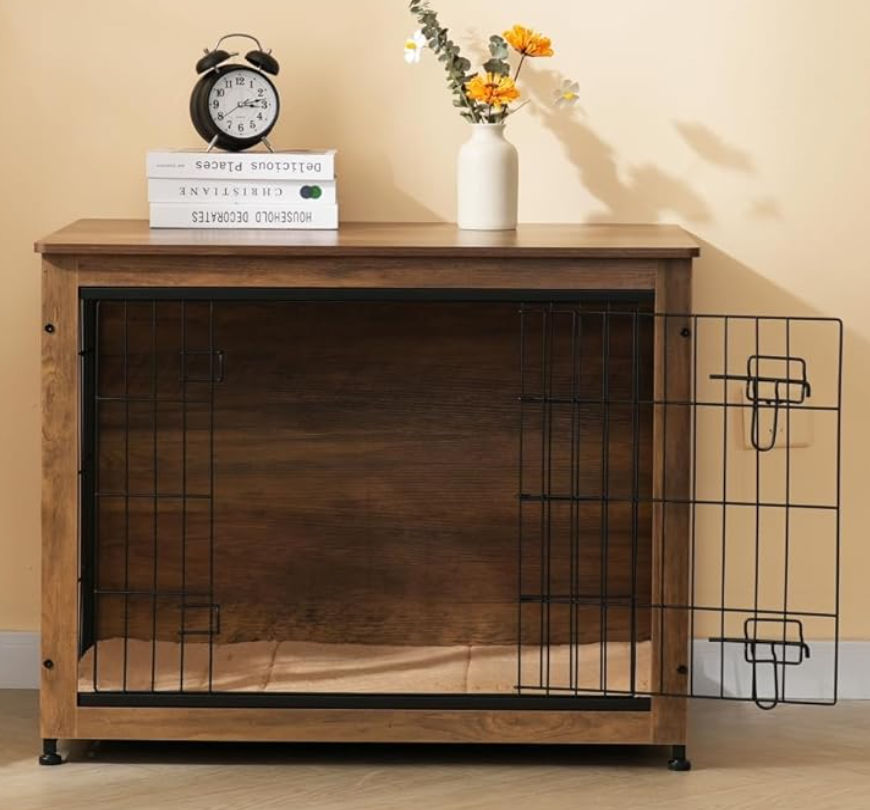 Crate/Cage/Kennel training, that looks like furniture and is pleasing to the eye, not ugly